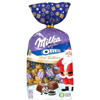 Milka Mini Délices Assortiment de Chocolats de Noël 2 Goûts : Cacao et Oréo Chocolat à Offrir Idée Cadeau 320g - Publicité Milka Mini Délices Assortiment de Chocolats de Noël 2 Goûts : Cacao et Oréo Chocolat à Offrir Idée Cadeau 320g - Publicité