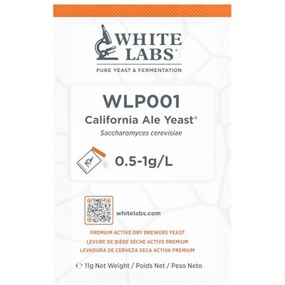 White Labs sèche WLP001 California Ale 11g - Publicité White Labs sèche WLP001 California Ale 11g - Publicité