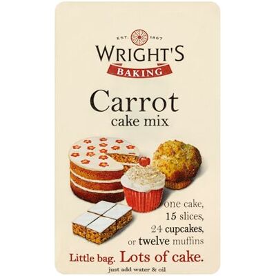 Wright's Wrights Baking Carrot Cake Mix 500g ( Lot De 1) - Publicité Wright's Wrights Baking Carrot Cake Mix 500g ( Lot De 1) - Publicité