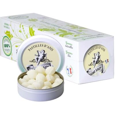 Saint Ange Lot 10 boites Anis Pastilles Saint-Ange Bonbons Traditionnels 100% Français Anis - Publicité Saint Ange Lot 10 boites Anis Pastilles Saint-Ange Bonbons Traditionnels 100% Français Anis - Publicité