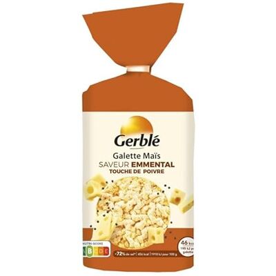 Gerblé Galette Maïs Saveur Emmental Et Poivre 123G Lot De 4 - Publicité Gerblé Galette Maïs Saveur Emmental Et Poivre 123G Lot De 4 - Publicité