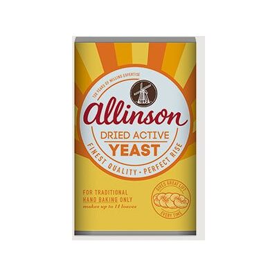 Allinson Dried Active Baking Yeast 125g - Publicité Allinson Dried Active Baking Yeast 125g - Publicité