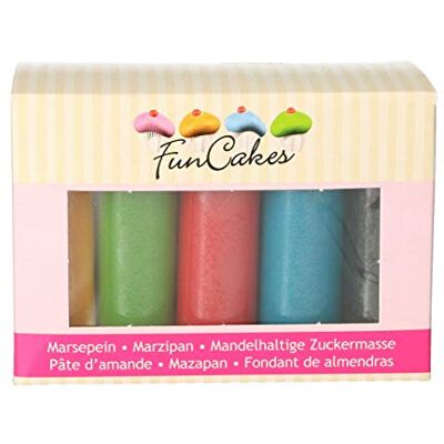 FunCakes Pâte d'Amande Multipack Essential Colors Délicieux Facile à Utiliser Parfait pour Décorer Gâteaux Halal Casher sans Gluten 5 Couleurs Jaune Vert Bleu Rouge Noir 520 g FC99905 - Publicité FunCakes Pâte d'Amande Multipack Essential Colors Délicieux Facile à Utiliser Parfait pour Décorer Gâteaux Halal Casher sans Gluten 5 Couleurs Jaune Vert Bleu Rouge Noir 520 g FC99905 - Publicité