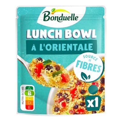 Bonduelle Lunch Bowl à l'Orientale Plat Préparé Ingrédients d'Origine 100% Naturelle Prêt à Déguster Nutri-Score B Sachet de 250 g - Publicité Bonduelle Lunch Bowl à l'Orientale Plat Préparé Ingrédients d'Origine 100% Naturelle Prêt à Déguster Nutri-Score B Sachet de 250 g - Publicité