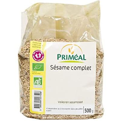 Primeal Priméal Sésame Complet BIO 500 g - Publicité Primeal Priméal Sésame Complet BIO 500 g - Publicité