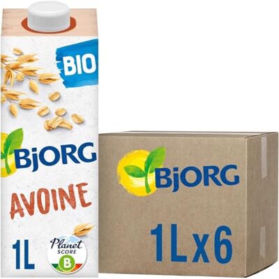 BJORG Boisson Végétale Avoine Boisson Bio Sans Sucres Ajoutés et Pauvre en Matières Grasses 1 L x 6 - Publicité BJORG Boisson Végétale Avoine Boisson Bio Sans Sucres Ajoutés et Pauvre en Matières Grasses 1 L x 6 - Publicité