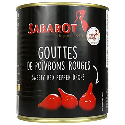 Sabarot Gouttes de poivrons rouges 325g - Publicité Sabarot Gouttes de poivrons rouges 325g - Publicité