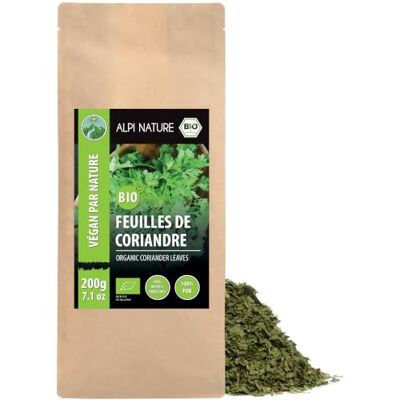 Alpi Nature Feuilles de Coriandre BIO 200g, Feuilles de Coriandre Séchées et Coupées pour la Cuisine - Publicité Alpi Nature Feuilles de Coriandre BIO 200g, Feuilles de Coriandre Séchées et Coupées pour la Cuisine - Publicité
