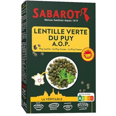 Sabarot Lentilles vertes du Puy A.O.P., 450g - Publicité Sabarot Lentilles vertes du Puy A.O.P., 450g - Publicité