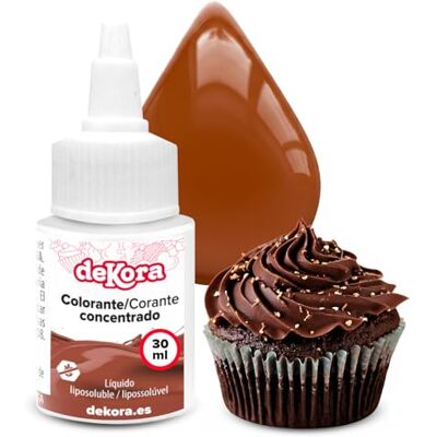 dekora – Super Colors Colorant Alimentaire Liposoluble Concentré Marron Spécial Chocolat et Préparations Grasses Dosage Précis 30 ml - Publicité dekora – Super Colors Colorant Alimentaire Liposoluble Concentré Marron Spécial Chocolat et Préparations Grasses Dosage Précis 30 ml - Publicité