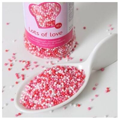 FunCakes Décoration alimentaire billes en sucre rose et blanche 80 g - Publicité FunCakes Décoration alimentaire billes en sucre rose et blanche 80 g - Publicité