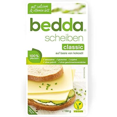 bedda Classic Scheiben (Alternative végane au fromage) 150g - Publicité bedda Classic Scheiben (Alternative végane au fromage) 150g - Publicité