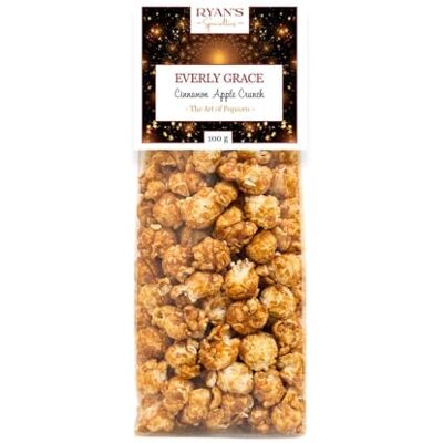 Everly Grace Popcorn – Cinnamon Apple Crunch, 100 g – Sachets de popcorn aux pommes, à la cannelle et aux épices de notre manufacture à Augsbourg, Allemagne - Publicité Everly Grace Popcorn – Cinnamon Apple Crunch, 100 g – Sachets de popcorn aux pommes, à la cannelle et aux épices de notre manufacture à Augsbourg, Allemagne - Publicité