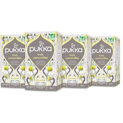 Lipton Pukka, Infusion Bio Trois Camomilles, Infusion Biologique et Ayurvédique, 100% des Ingrédients Issus du Commerce Equitable, 80 Sachets, Lot de 4x20 sachets - Publicité Lipton Pukka, Infusion Bio Trois Camomilles, Infusion Biologique et Ayurvédique, 100% des Ingrédients Issus du Commerce Equitable, 80 Sachets, Lot de 4x20 sachets - Publicité