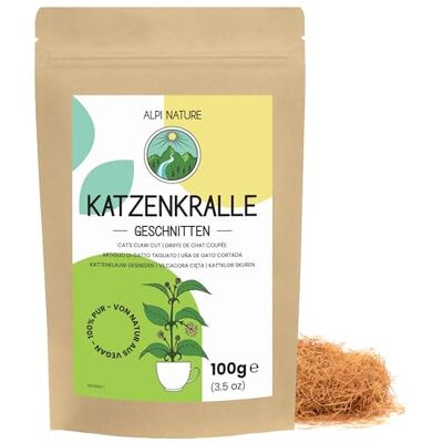 Alpi Nature Griffe de Chat Tisane 100g, Écorce de Griffe de Chat Séchée et Coupée, Thé en Vrac - Publicité Alpi Nature Griffe de Chat Tisane 100g, Écorce de Griffe de Chat Séchée et Coupée, Thé en Vrac - Publicité