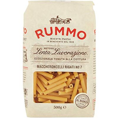 Rummo Maccheroncelli Rigati N° 7 – Pâtes Italiennes Cannelées, Maîtrisées pour une Absorption Maximale de la Sauce et une Richesse Suprême, 500 g (Paquet de 1) - Publicité Rummo Maccheroncelli Rigati N° 7 – Pâtes Italiennes Cannelées, Maîtrisées pour une Absorption Maximale de la Sauce et une Richesse Suprême, 500 g (Paquet de 1) - Publicité