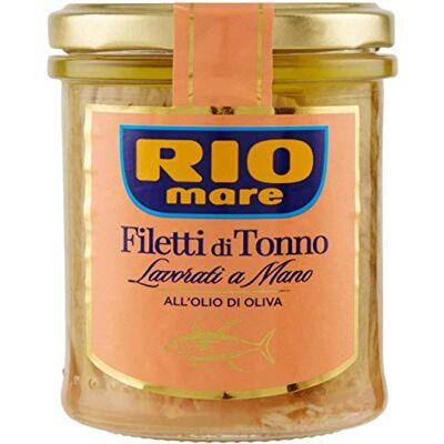 Rio Fillet Thon poisson jaune dans un pot d'huile d'olive 180 g - Publicité Rio Fillet Thon poisson jaune dans un pot d'huile d'olive 180 g - Publicité