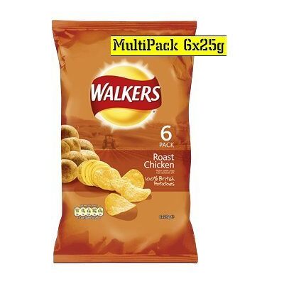 Walkers Roast Chicken Crisps 6 Pack 150g by N/A - Publicité Walkers Roast Chicken Crisps 6 Pack 150g by N/A - Publicité