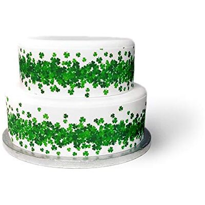 Top That Feuille de décoration comestible pour la Saint Patrick Bordure de trèfle Parfait pour décorer vos gâteaux Facile à utiliser - Publicité Top That Feuille de décoration comestible pour la Saint Patrick Bordure de trèfle Parfait pour décorer vos gâteaux Facile à utiliser - Publicité