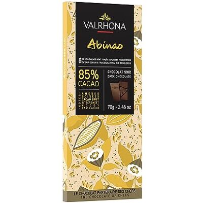 VALRHONA Tablette abinao 85% 70g - Publicité VALRHONA Tablette abinao 85% 70g - Publicité