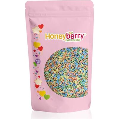 Honeyberry Vermicelles Pâtisserie Naturels et Comestibles 200g – Vermicelles de Sucres Décoratifs Colorés, Idéaux Pour Décorer Gâteaux, Biscuits et Desserts – Produit dans l’UE (Vermicelles Pastello) - Publicité Honeyberry Vermicelles Pâtisserie Naturels et Comestibles 200g – Vermicelles de Sucres Décoratifs Colorés, Idéaux Pour Décorer Gâteaux, Biscuits et Desserts – Produit dans l’UE (Vermicelles Pastello) - Publicité