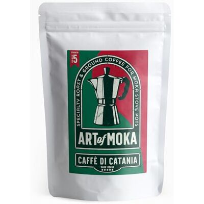 ART Caffe di Cagliari Café moulu et torréfié Spécialement conçu pour les cafetières à moka italiennes, force 4, 227 g - Publicité ART Caffe di Cagliari Café moulu et torréfié Spécialement conçu pour les cafetières à moka italiennes, force 4, 227 g - Publicité