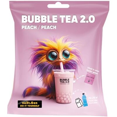 König Pêche Bubble Tea 2.0 Bubble Tea instantané en sachet avec pailles incluses, préparation facile, avec lait ou eau, parfait pour emporter, recyclable, saveur intense. Publicité König Pêche Bubble Tea 2.0 Bubble Tea instantané en sachet avec pailles incluses, préparation facile, avec lait ou eau, parfait pour emporter, recyclable, saveur intense. Publicité