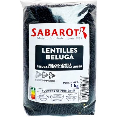 Sabarot Lentilles beluga Sachet 1kg - Publicité Sabarot Lentilles beluga Sachet 1kg - Publicité