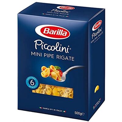 Barilla Piccolini Mini Pipe Rigate 500g (lot de 3) - Publicité Barilla Piccolini Mini Pipe Rigate 500g (lot de 3) - Publicité