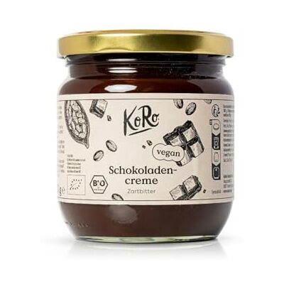 KoRo Pâte à tartiner au chocolat noir bio 400 g – À base de chocolat noir – Goût délicatement sucré et légèrement amer – Vegan - Publicité KoRo Pâte à tartiner au chocolat noir bio 400 g – À base de chocolat noir – Goût délicatement sucré et légèrement amer – Vegan - Publicité