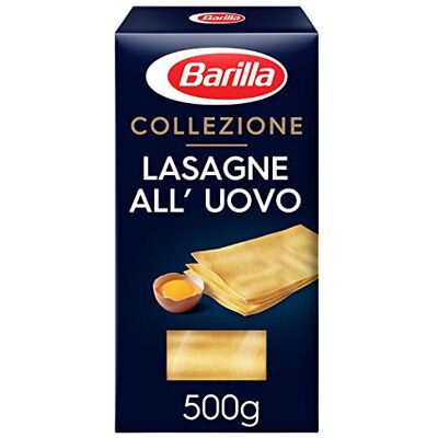 Barilla Collezione Pâtes Lasagnes All'Uovo, 500g - Publicité Barilla Collezione Pâtes Lasagnes All'Uovo, 500g - Publicité
