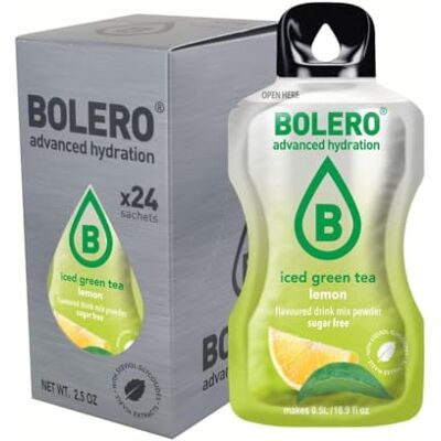 Bolero THÉ VERT GLACÉ CITRON 24x3g Poudre pour boisson sans sucre, édulcorée à la stévia + vitamine C convient aux enfants, aux sportifs et aux diabétiques sans gluten - Publicité Bolero THÉ VERT GLACÉ CITRON 24x3g Poudre pour boisson sans sucre, édulcorée à la stévia + vitamine C convient aux enfants, aux sportifs et aux diabétiques sans gluten - Publicité