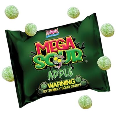 Barnetts Sweets Mega Sour Candy Apple Pomme (104g) - Publicité Barnetts Sweets Mega Sour Candy Apple Pomme (104g) - Publicité