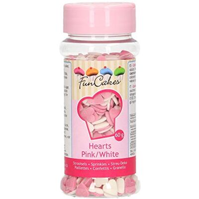 FunCakes Sprinkles Coeurs Blanc Rose Très Bon Goût Décoration de Gâteaux Cupcake 80 g G42415 - Publicité FunCakes Sprinkles Coeurs Blanc Rose Très Bon Goût Décoration de Gâteaux Cupcake 80 g G42415 - Publicité