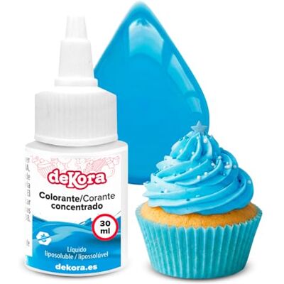 dekora – Super Colors Colorant Alimentaire Liposoluble Concentré Bleu Spécial Chocolat et Préparations Grasses Dosage Précis 30 ml - Publicité dekora – Super Colors Colorant Alimentaire Liposoluble Concentré Bleu Spécial Chocolat et Préparations Grasses Dosage Précis 30 ml - Publicité