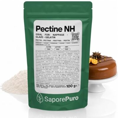 SaporePuro – Pectine NH 100 g Idéale pour Nappage, Glaçages et Gelées Haute Polyvalence, Soluble dans l’Eau, Sans Gluten - Publicité SaporePuro – Pectine NH 100 g Idéale pour Nappage, Glaçages et Gelées Haute Polyvalence, Soluble dans l’Eau, Sans Gluten - Publicité