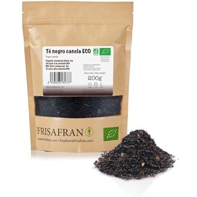 FRISAFRAN Thé noir cannelle bio Vrac 200g Antioxydant Énergisant Anti-inflammatoire Thé noir chai à la cannelle Décaféiné Naturel Sans additifs Sachet - Publicité FRISAFRAN Thé noir cannelle bio Vrac 200g Antioxydant Énergisant Anti-inflammatoire Thé noir chai à la cannelle Décaféiné Naturel Sans additifs Sachet - Publicité