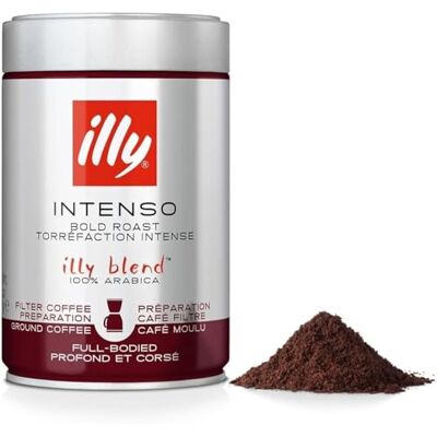 ILLYCAFFÈ 6x250g - 100% Arabica - INTENSO - Café moulu - Publicité ILLYCAFFÈ 6x250g - 100% Arabica - INTENSO - Café moulu - Publicité