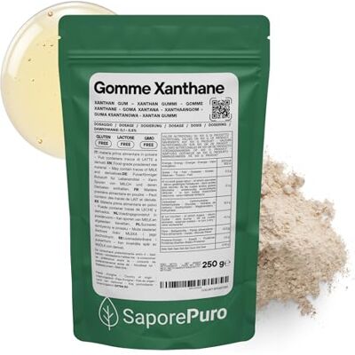 SaporePuro Xanthane en poudre 250 gr Idéal pour la crème glacée, les sauces, mixologie, cuisine moléculaire, les nappages et les sorbets 100% pur - Publicité SaporePuro Xanthane en poudre 250 gr Idéal pour la crème glacée, les sauces, mixologie, cuisine moléculaire, les nappages et les sorbets 100% pur - Publicité