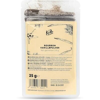 KoRo Vanille Bourbon en poudre 25g Gousses de vanille entièrement moulues - Publicité KoRo Vanille Bourbon en poudre 25g Gousses de vanille entièrement moulues - Publicité