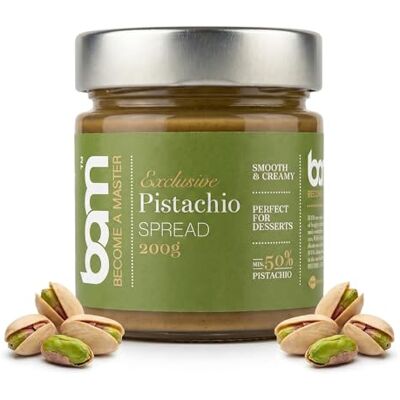 BAM Pâte à Tartiner aux Fruits à Coque de Qualité Supérieure – Parfaite pour Topping, Croissant, Dessert – 200g, Pistache - Publicité BAM Pâte à Tartiner aux Fruits à Coque de Qualité Supérieure – Parfaite pour Topping, Croissant, Dessert – 200g, Pistache - Publicité