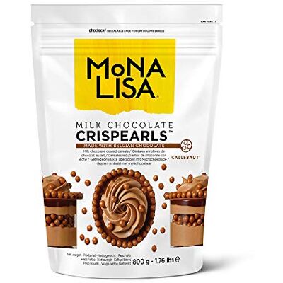 Callebaut - Mona Lisa Crispearls - chocolat au lait - 0,8 kg - Perles de chocolat - Publicité Callebaut - Mona Lisa Crispearls - chocolat au lait - 0,8 kg - Perles de chocolat - Publicité