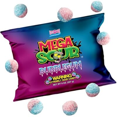 Barnetts Sweets Mega Sour Candy Bubblegum (227g) - Publicité Barnetts Sweets Mega Sour Candy Bubblegum (227g) - Publicité