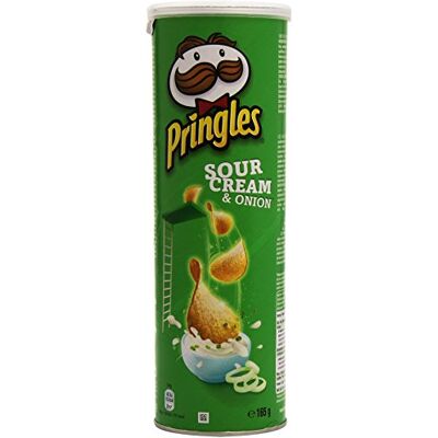 Pringles Cream & Oignon L'Étui 165g Sour - Publicité Pringles Cream & Oignon L'Étui 165g Sour - Publicité