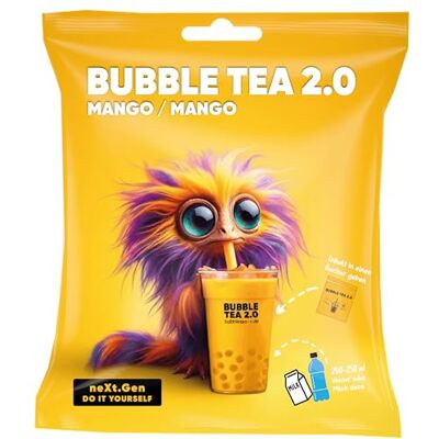 König Mango Bubble Tea 2.0 Bubble Tea instantané en sachet avec pailles incluses, préparation facile, avec lait ou eau, parfait pour emporter, recyclable, saveur intense. Publicité König Mango Bubble Tea 2.0 Bubble Tea instantané en sachet avec pailles incluses, préparation facile, avec lait ou eau, parfait pour emporter, recyclable, saveur intense. Publicité