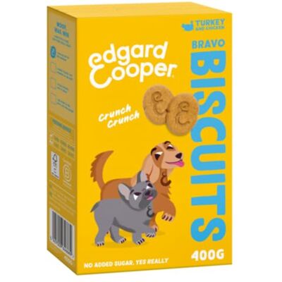 Biscuits pour chiens à la dinde et au poulet Edgard & Cooper 400 g - Publicité Biscuits pour chiens à la dinde et au poulet Edgard & Cooper 400 g - Publicité