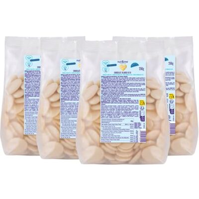 nut&me Pépites de chocolat blanc keto 1 kg Pack 4 x 250 g, Végétarien, Sans gluten, sucres ajoutés ni OGM - Publicité nut&me Pépites de chocolat blanc keto 1 kg Pack 4 x 250 g, Végétarien, Sans gluten, sucres ajoutés ni OGM - Publicité