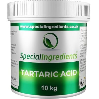 Special Ingredients Acide tartarique en poudre 10 kg – Acide tartarique, poudre extra fine, polyvalente pour pâtisserie, confiserie, fromage et vinification, végétalien et sans gluten – Qualité - Publicité Special Ingredients Acide tartarique en poudre 10 kg – Acide tartarique, poudre extra fine, polyvalente pour pâtisserie, confiserie, fromage et vinification, végétalien et sans gluten – Qualité - Publicité
