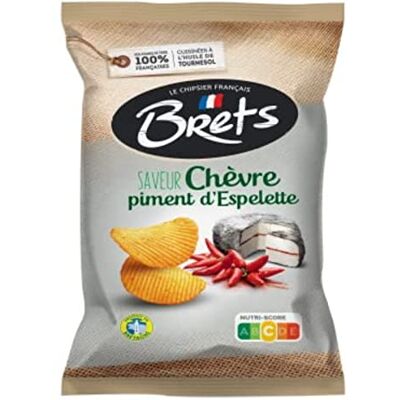 Brets Bret's Chips Saveur Chèvre et Piment d'Espelette, 125g - Publicité Brets Bret's Chips Saveur Chèvre et Piment d'Espelette, 125g - Publicité