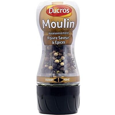 DUCROS Moulin Assaisonnement Poivre Saveur & Épices 30g (lot de 3 - Publicité DUCROS Moulin Assaisonnement Poivre Saveur & Épices 30g (lot de 3 - Publicité